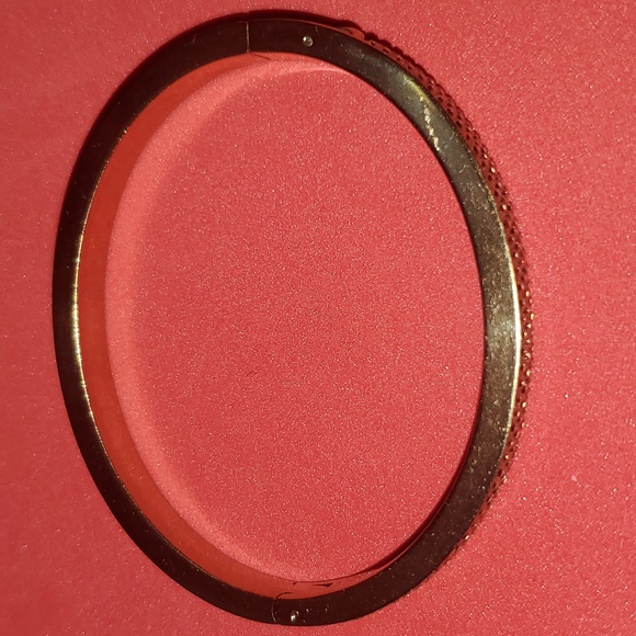 Henri Bendel clear Swarovski Crystal paved Skinny Rox yellow gold Bracelet - Picture 6 of 9